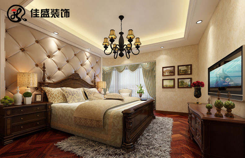 陽光水岸臥室美式